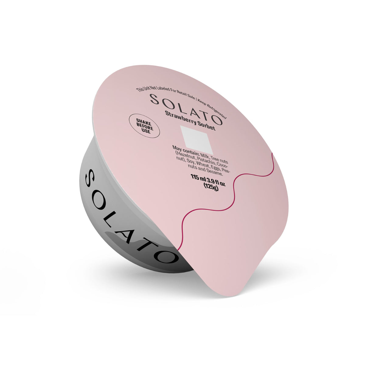 Wholesale Solato Strawberry Gelato Base Cups 115 ML- Bulk