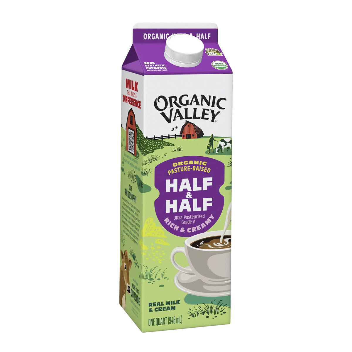 Wholesale Organic Valley Organic Half And Half 32 OZ- Bulk