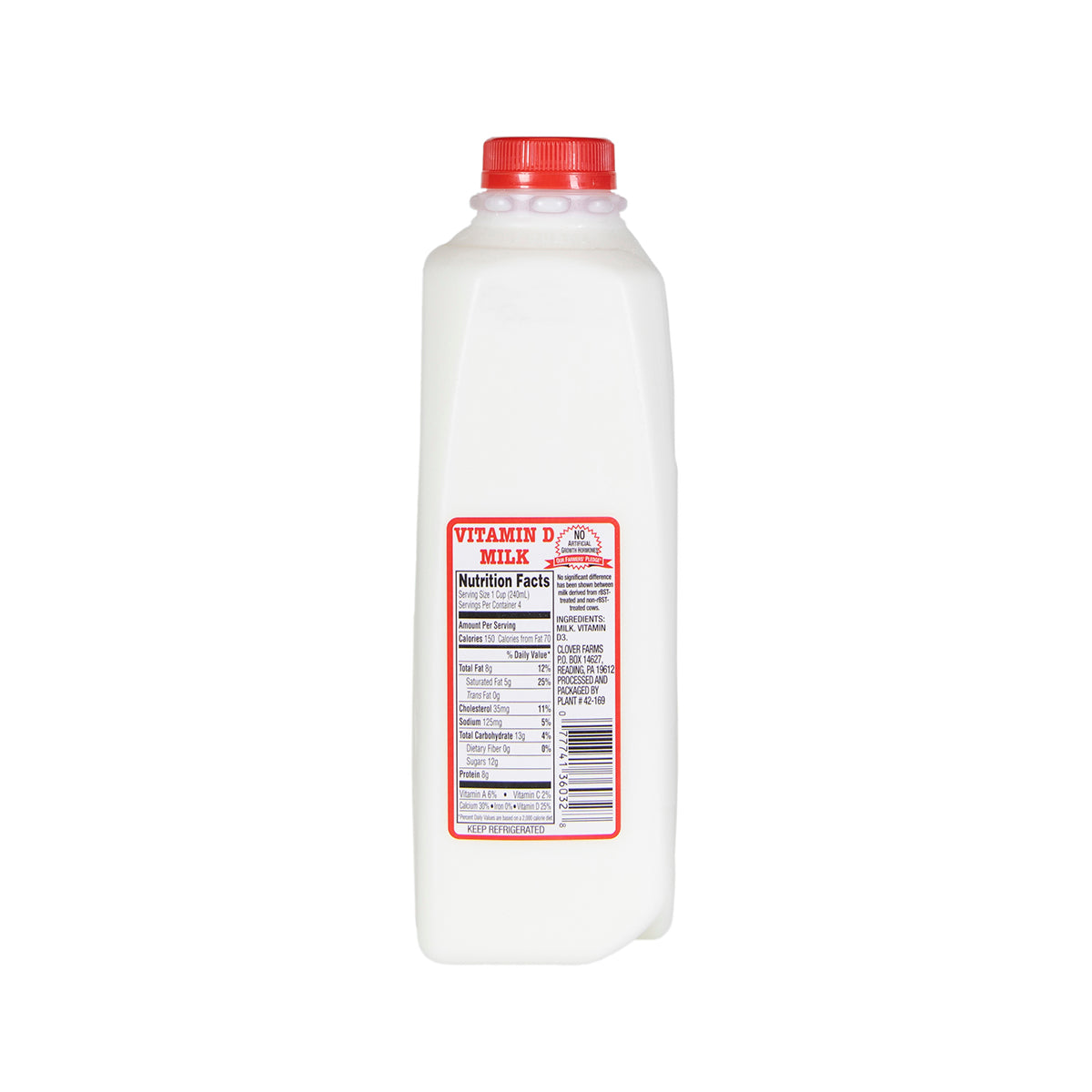 Wholesale Clover Farms Dairy Whole Milk 32oz Bottle- Bulk