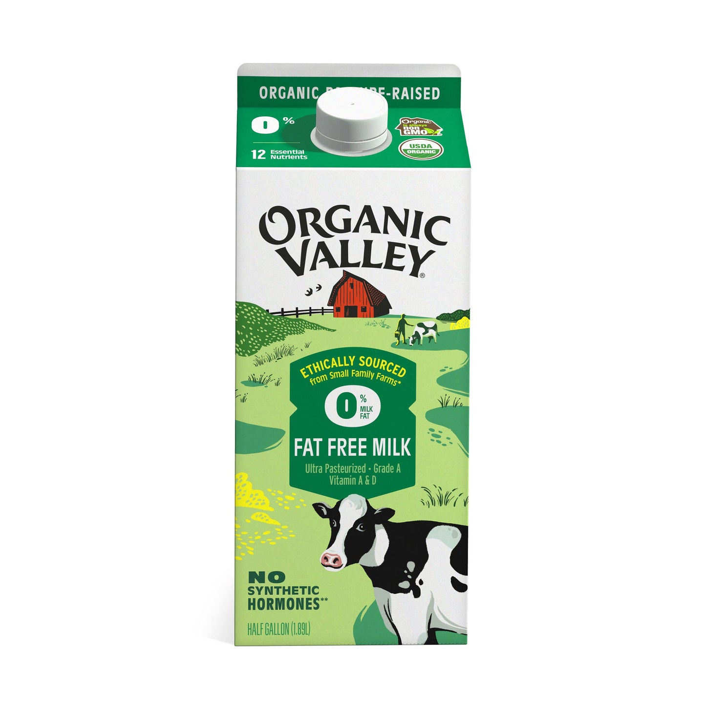 Wholesale Organic Valley Skim Milk 1/2 GAL- Bulk