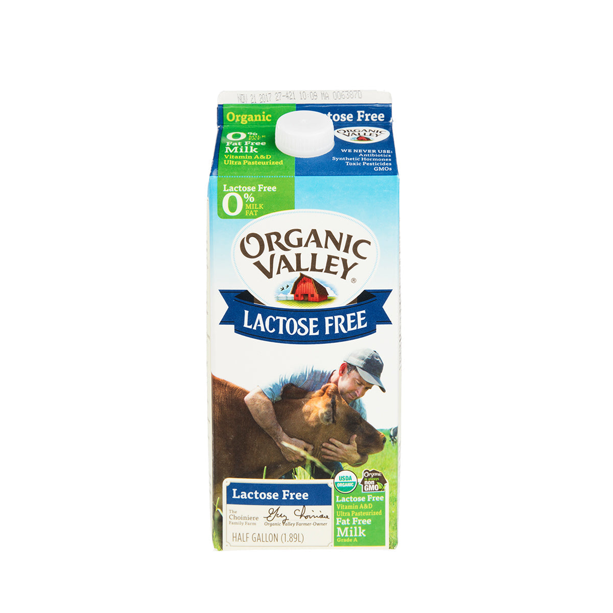 Wholesale Organic Valley Lactose Free Skim Milk 1/2 GAL- Bulk