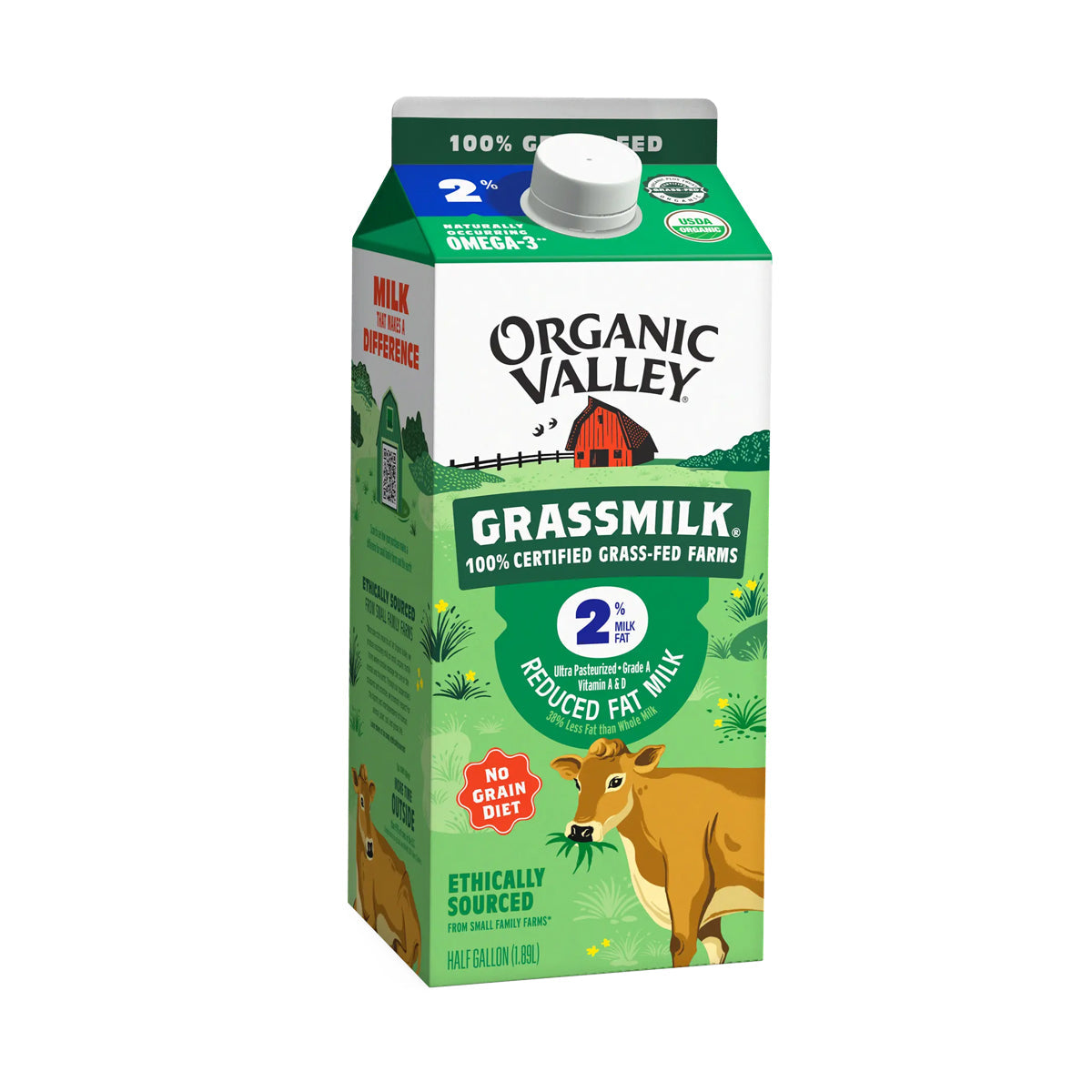 Wholesale Organic Valley Organic Grassfed 2% Milk 1/2 GAL- Bulk