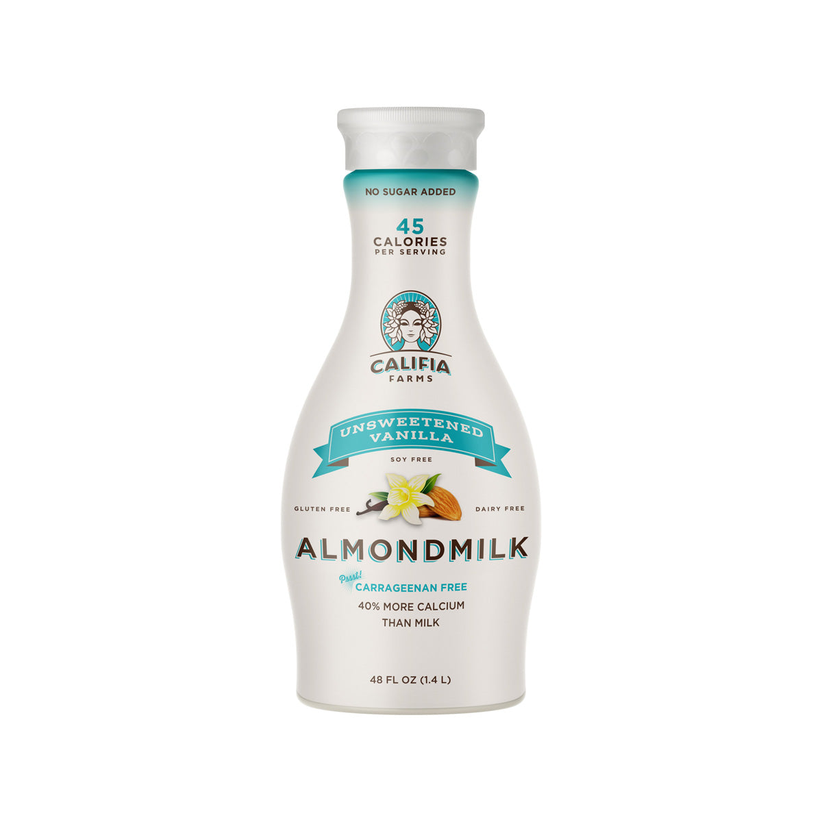 BoxNCase Unsweetened Vanilla Almond Milk 48 Oz Bottle