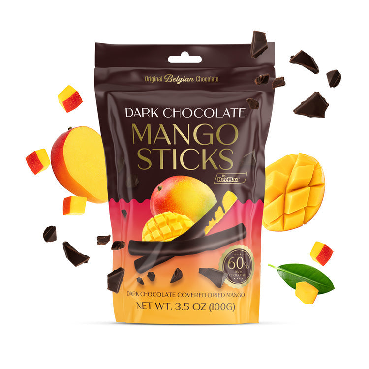 Wholesale BeeMax Dark Chocolate Mango Sticks – 3.5 Oz- Bulk