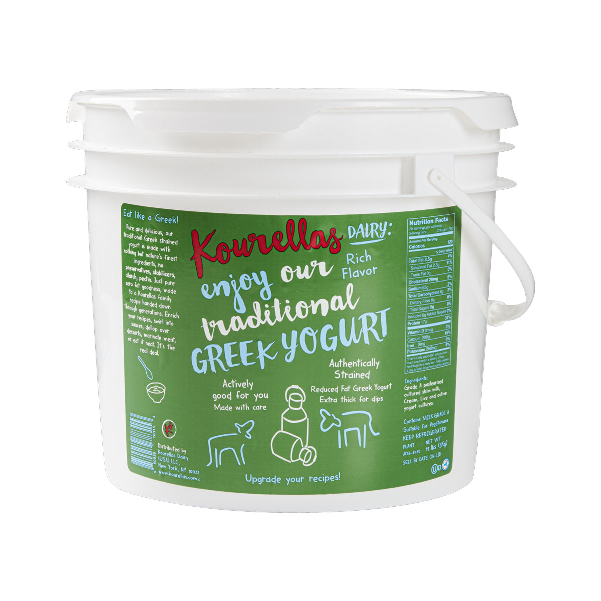 Wholesale Kourellas Reduced Fat Greek Yogurt- Bulk