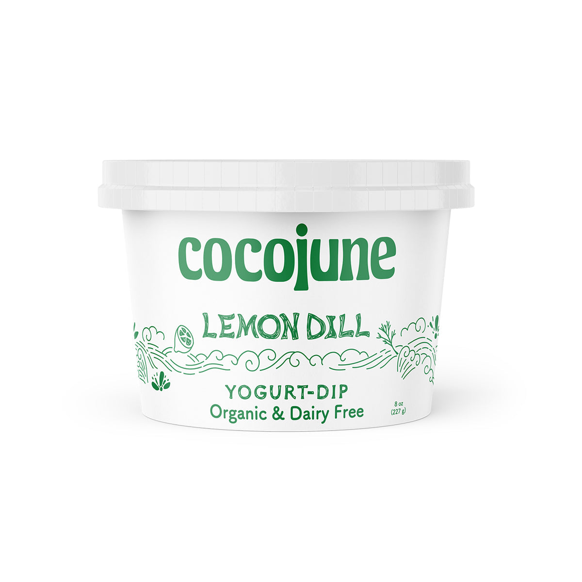 Wholesale Cocojune Organic Vegan Lemon Dill Coconut Yogurt Dip 8 OZ- Bulk