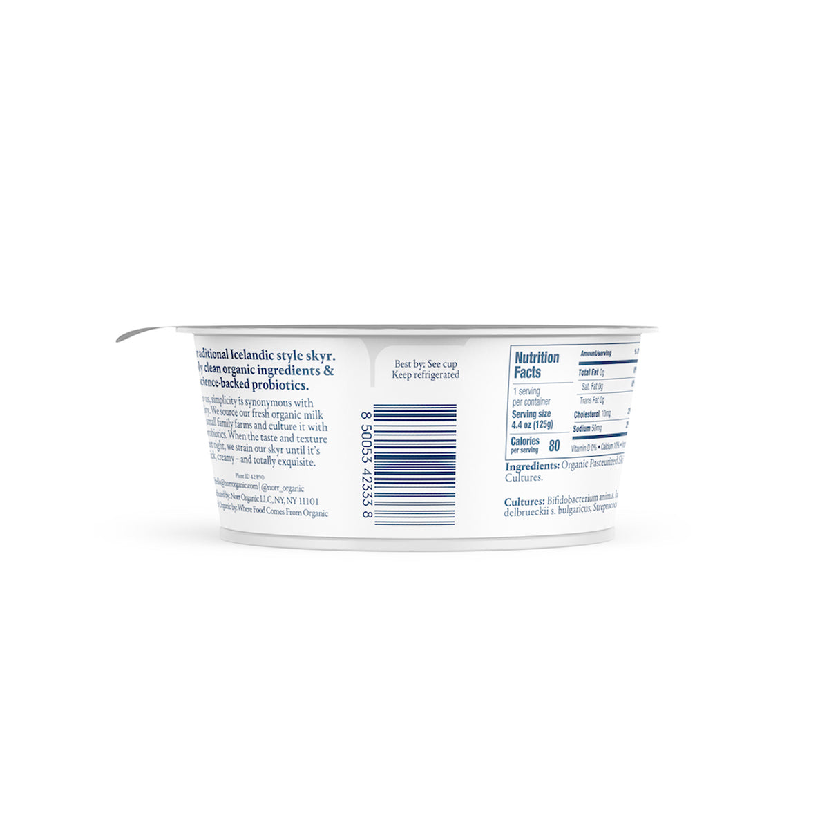 Wholesale Norr Organic Organic Plain Skyr Yogurt 4.4 OZ- Bulk