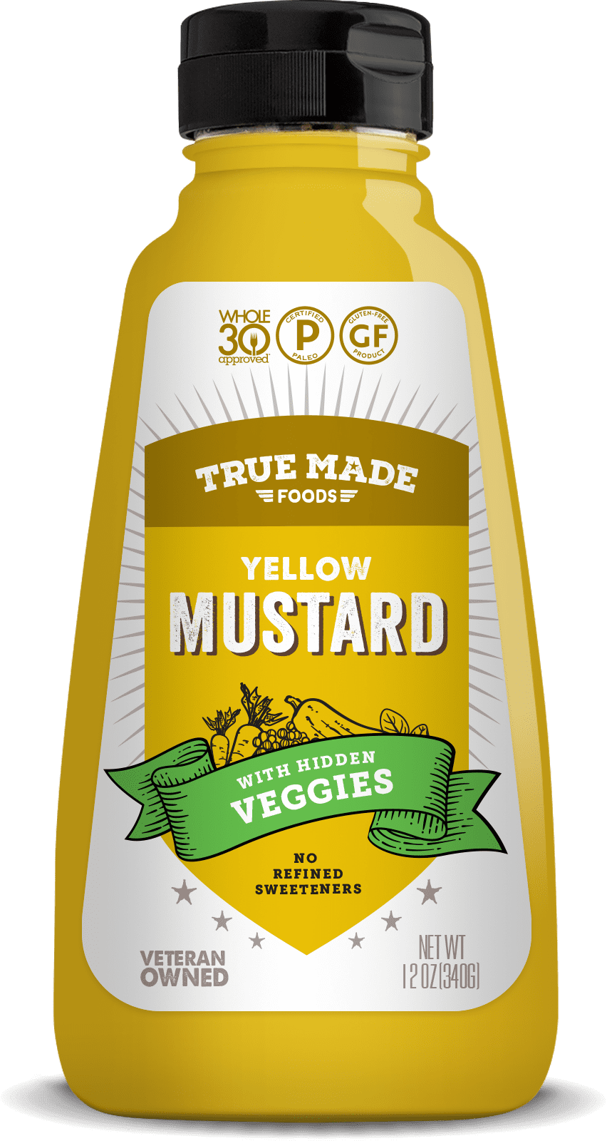 True Made Yellow Mustard with Hidden Veggies 12 oz