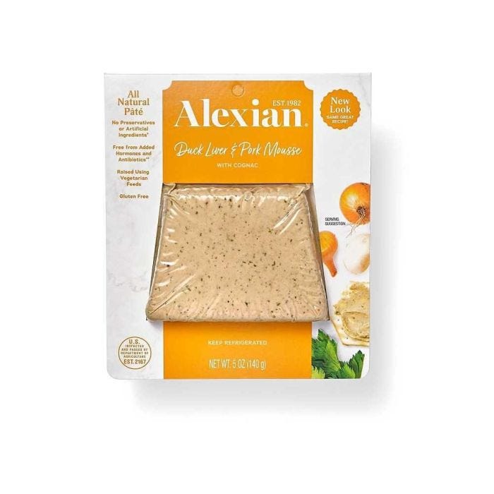 Wholesale Alexian Duck Liver Mousse Au Cognac Slice 5 Oz - Gourmet Pâté- Bulk