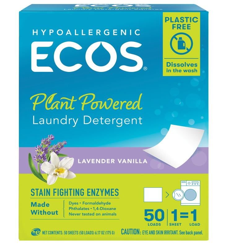 Ecos Liquidless Lavender Vanilla Laundry Detergent 6.17 Oz Box