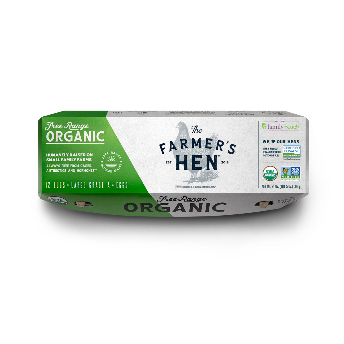The Farmer'S Hen Organic Free Range Large Egg Cartons 1 DOZ