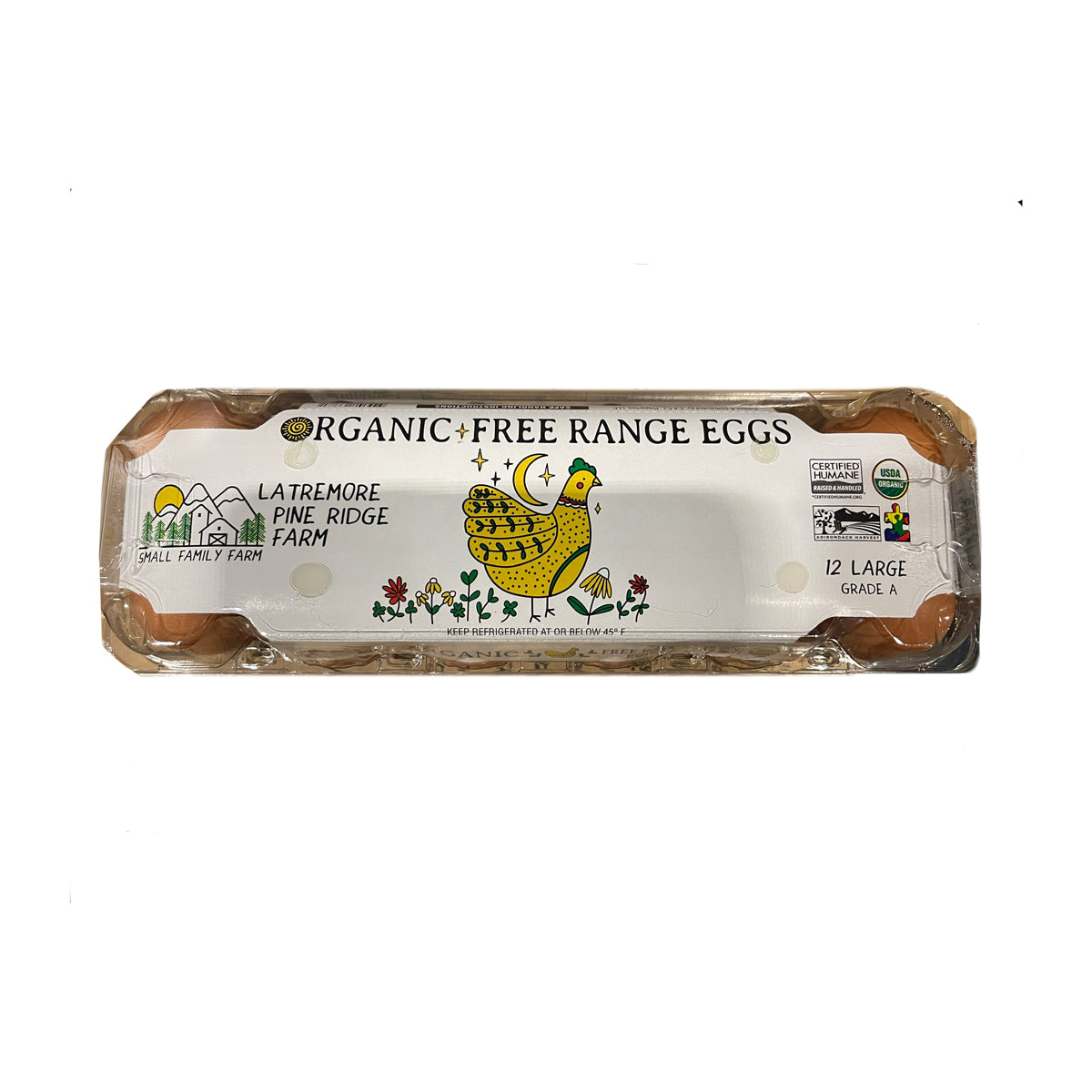 Wholesale Latremore Pine Ridge Farm Organic Free Range Large Brown Eggs 1 DOZ- Bulk