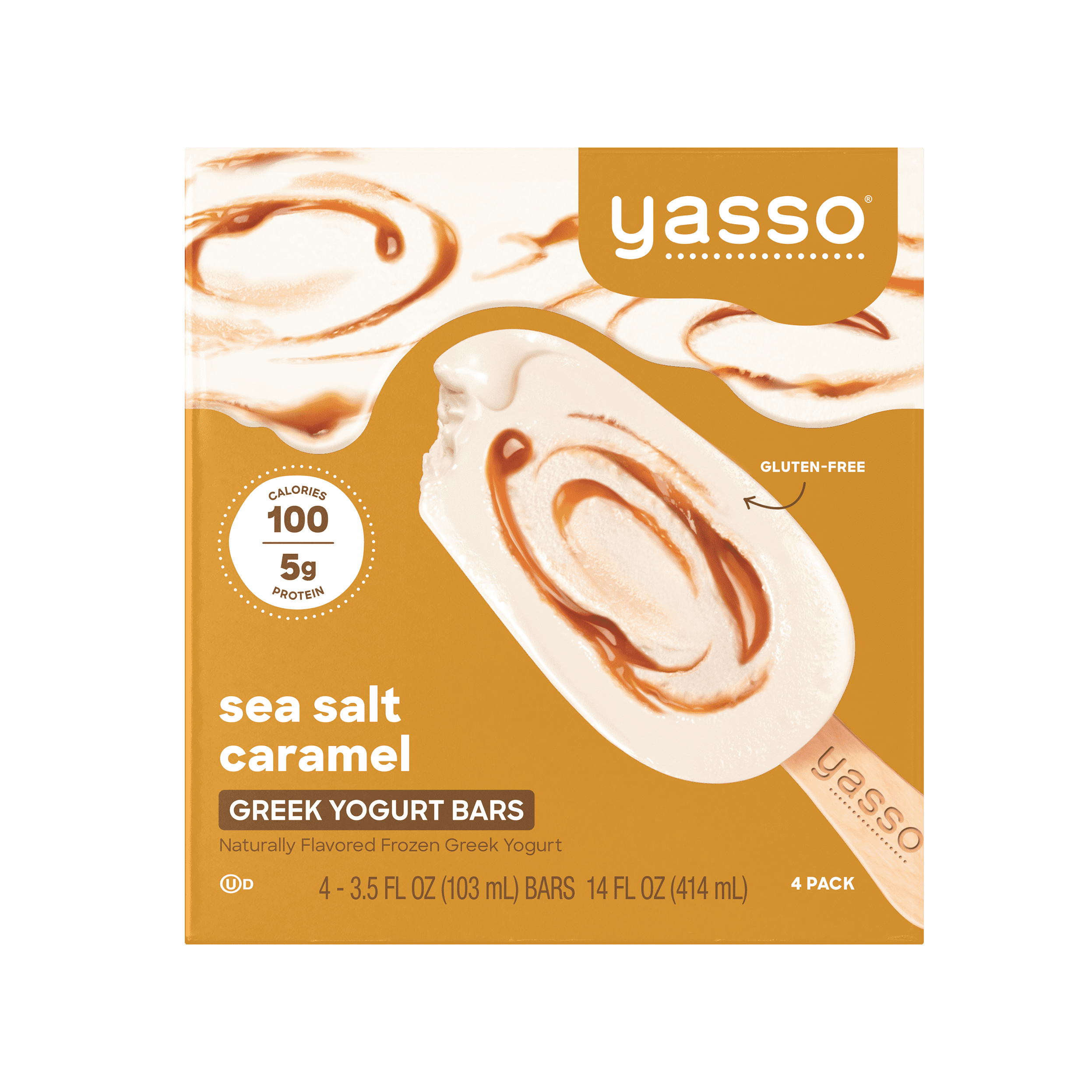 Yasso Greek Yogurt Sea Salt Caramel Bars 3.5 Oz
