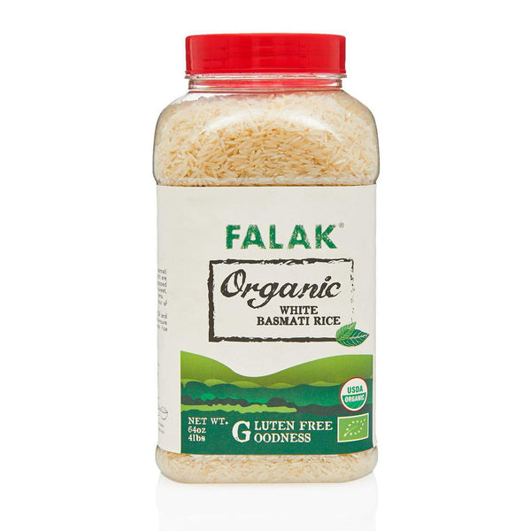 Wholesale Falak Organic White Basmati Rice 4lb- Bulk
