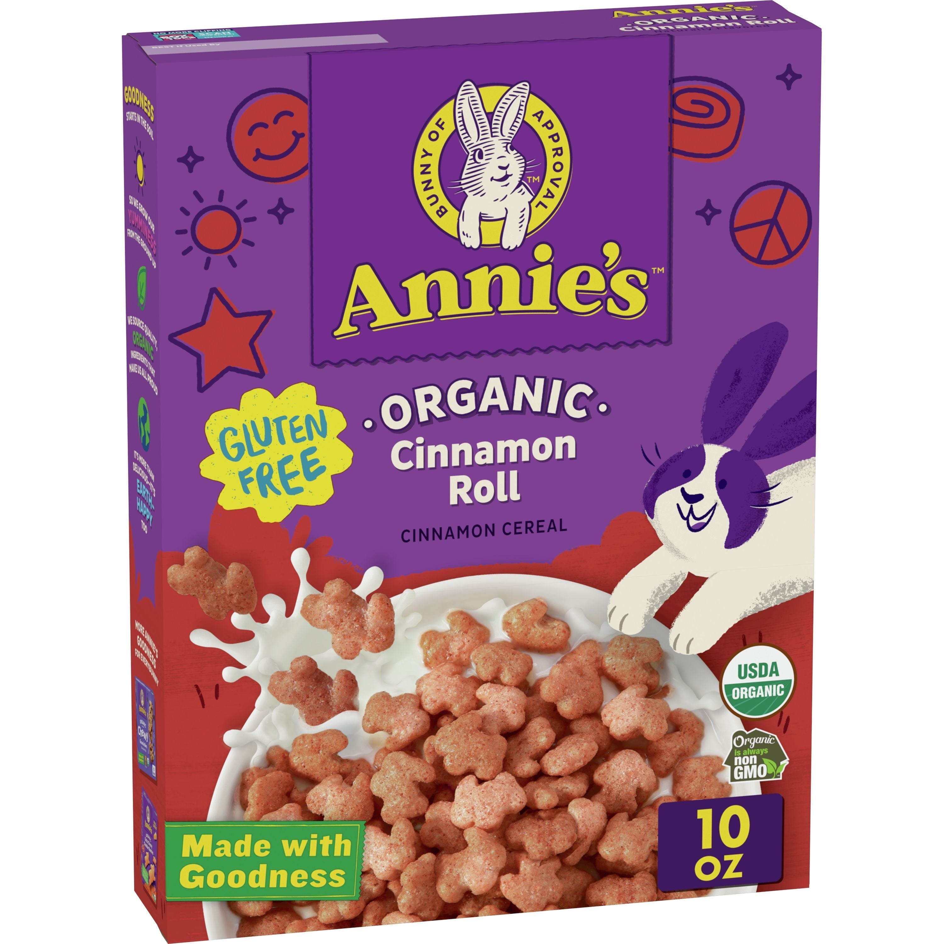 Annie's Homegrown Organic Cinnamon Roll Cereal 10 Oz Box
