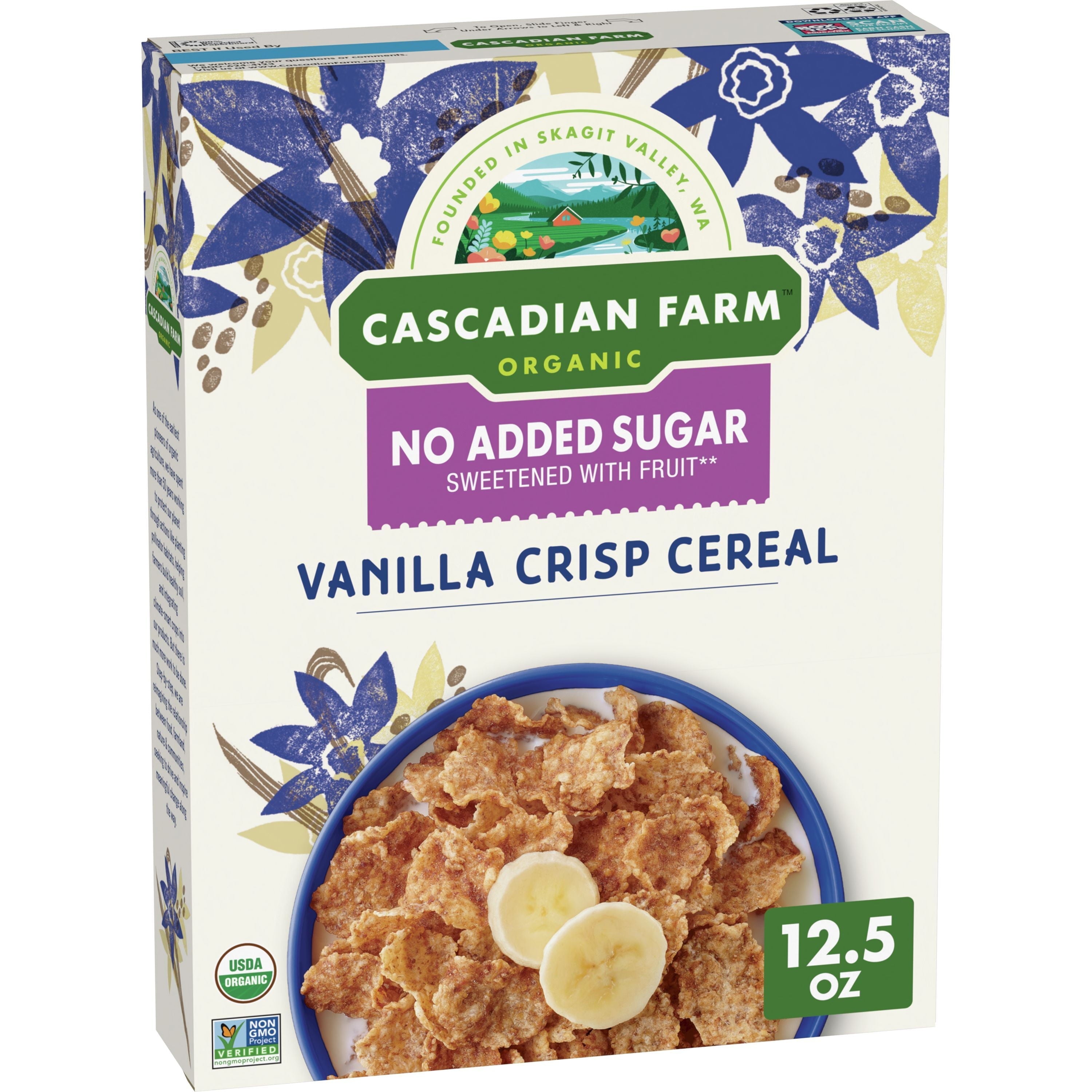 Cascadian Farm Organic Vanilla Crisp Cereal 12.5 Oz Box