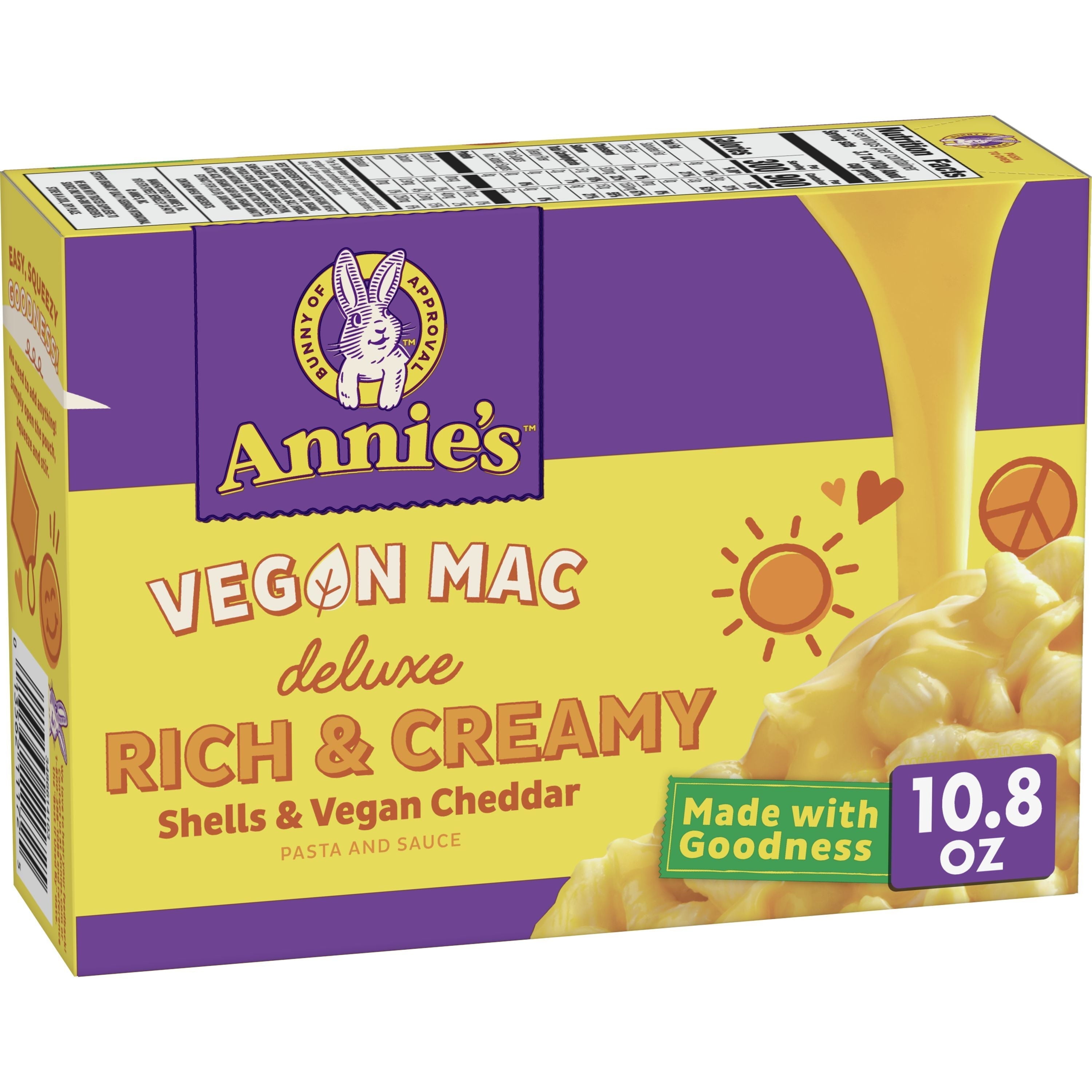 Annie's Homegrown Deluxe Rich & Creamy Shells & Vegan Cheddar Mac 10.8 Oz Box