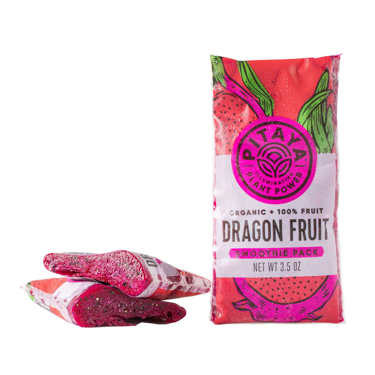 Pitaya Foods Frozen Organic Pitaya/Dragon Fruit Smoothie Packs 100 GR