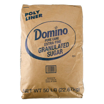 Domino Extra Fine Granulated Cane Sugar 50lb