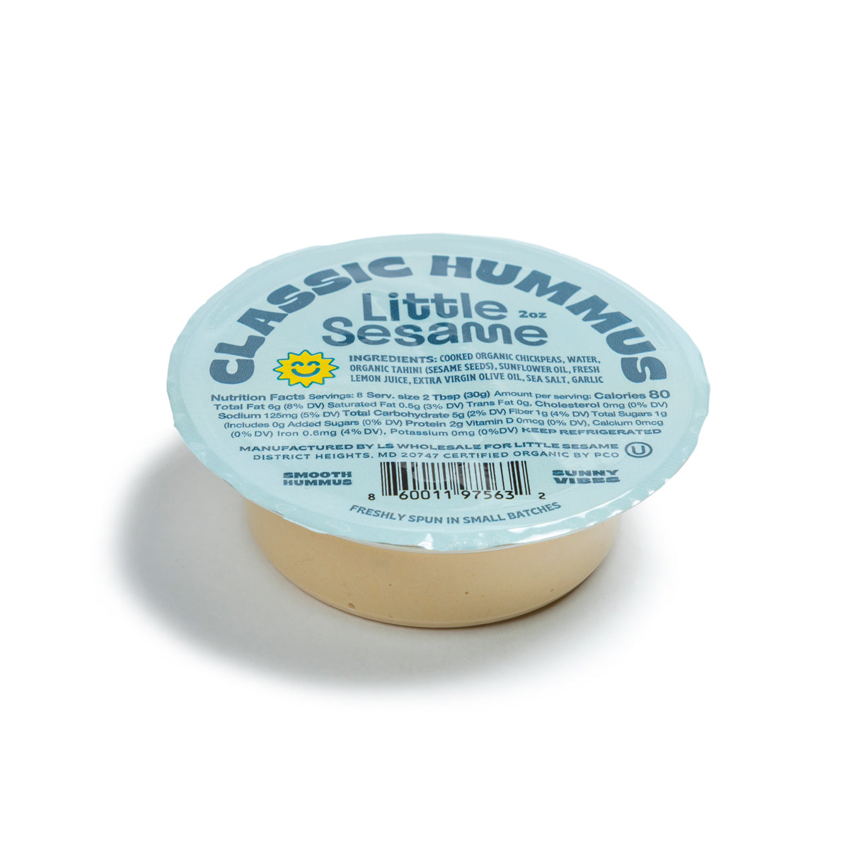 Little Sesame Organic Smooth Classic Hummus 2 OZ