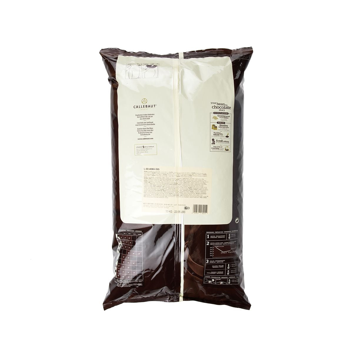 Wholesale Barry Callebaut Dark Chocolate Couvertures Recipe 60-40 10 Kg Bag- Bulk