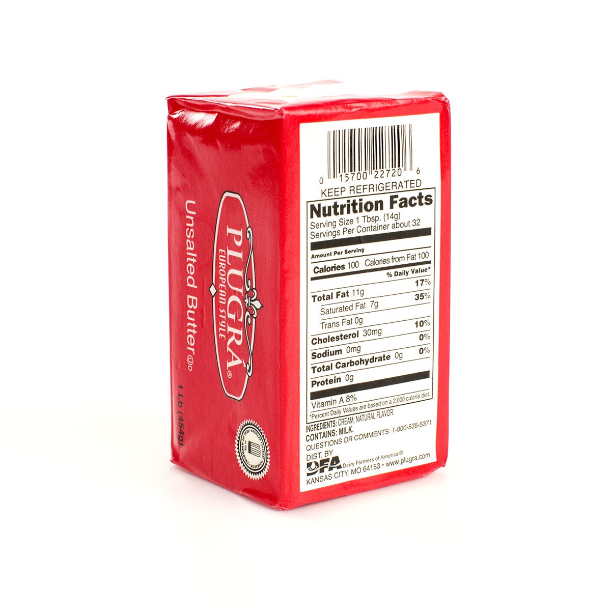 Plugra Unsalted Butter 82% 1 LB