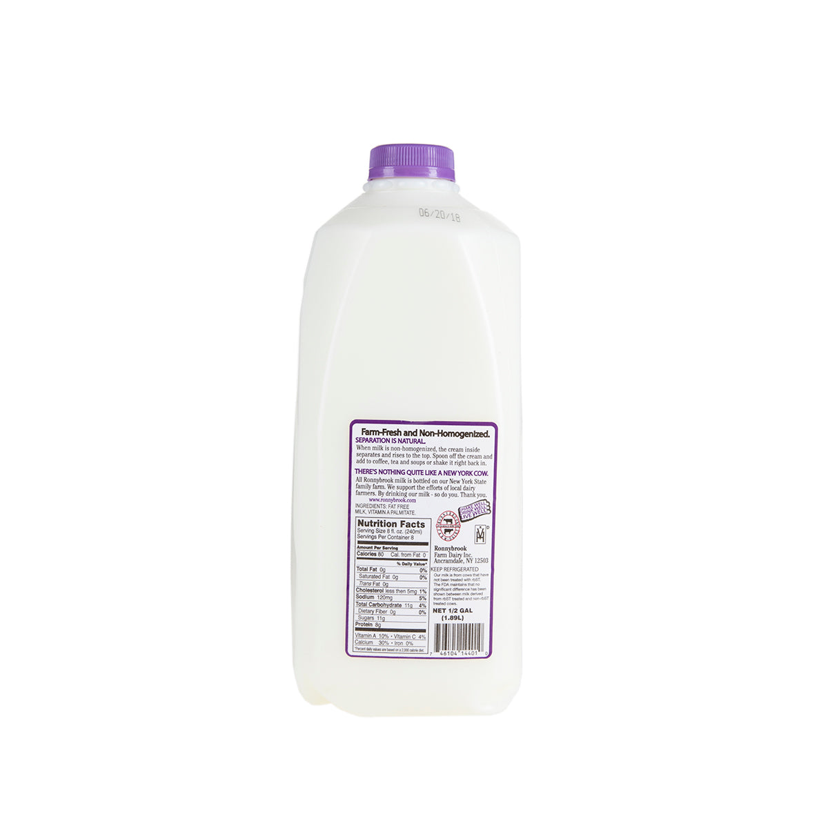 Wholesale Ronnybrook Dairy Skim Milk- Bulk