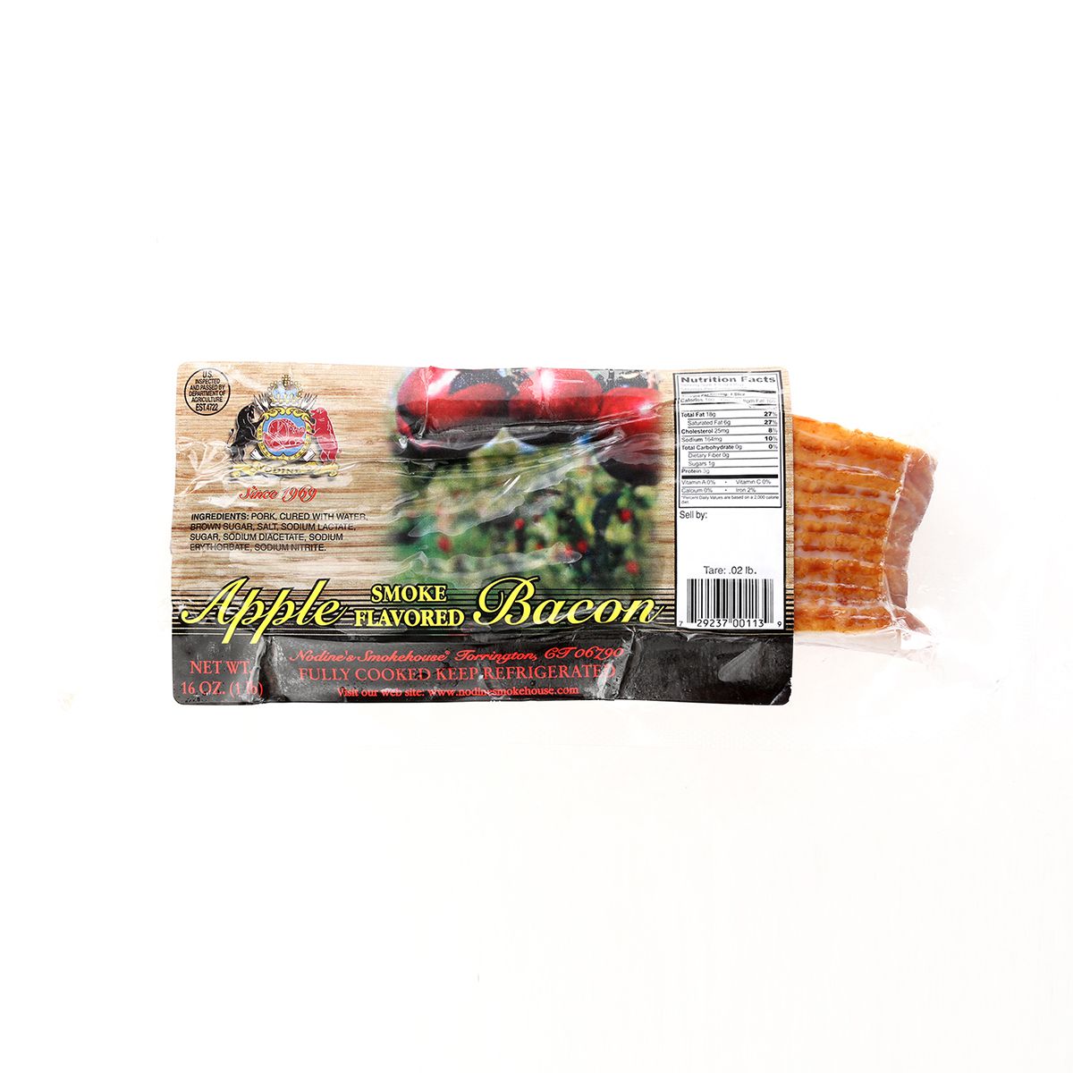Nodine'S Smokehouse Smoked Applewood Bacon 11-13 Slices