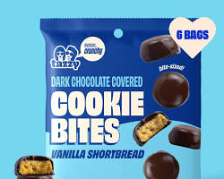 Wholesale Tazzy Dark Chocolate Covered Shortbread Cookie Bites 1 OZ- Bulk