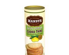 Wholesale Mandy's Zesty Lemon Cookie Thins Tin 4.6 oz Bag- Bulk