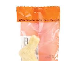 Madelaine Chocolate 2½ Oz. White Chocolate Sitting Rabbit Cello Bag (4½")