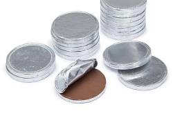 Wholesale Madelaine Chocolate Silver Blank Coins Milk Chocolate (Minimum 20 Cases) (23 lb) 18.4 OZ Per Case- Bulk