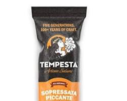 Wholesale Tempesta Artisan Salumi Sopressata Piccante Uncured Spicy Salami 4.5 OZ- Bulk