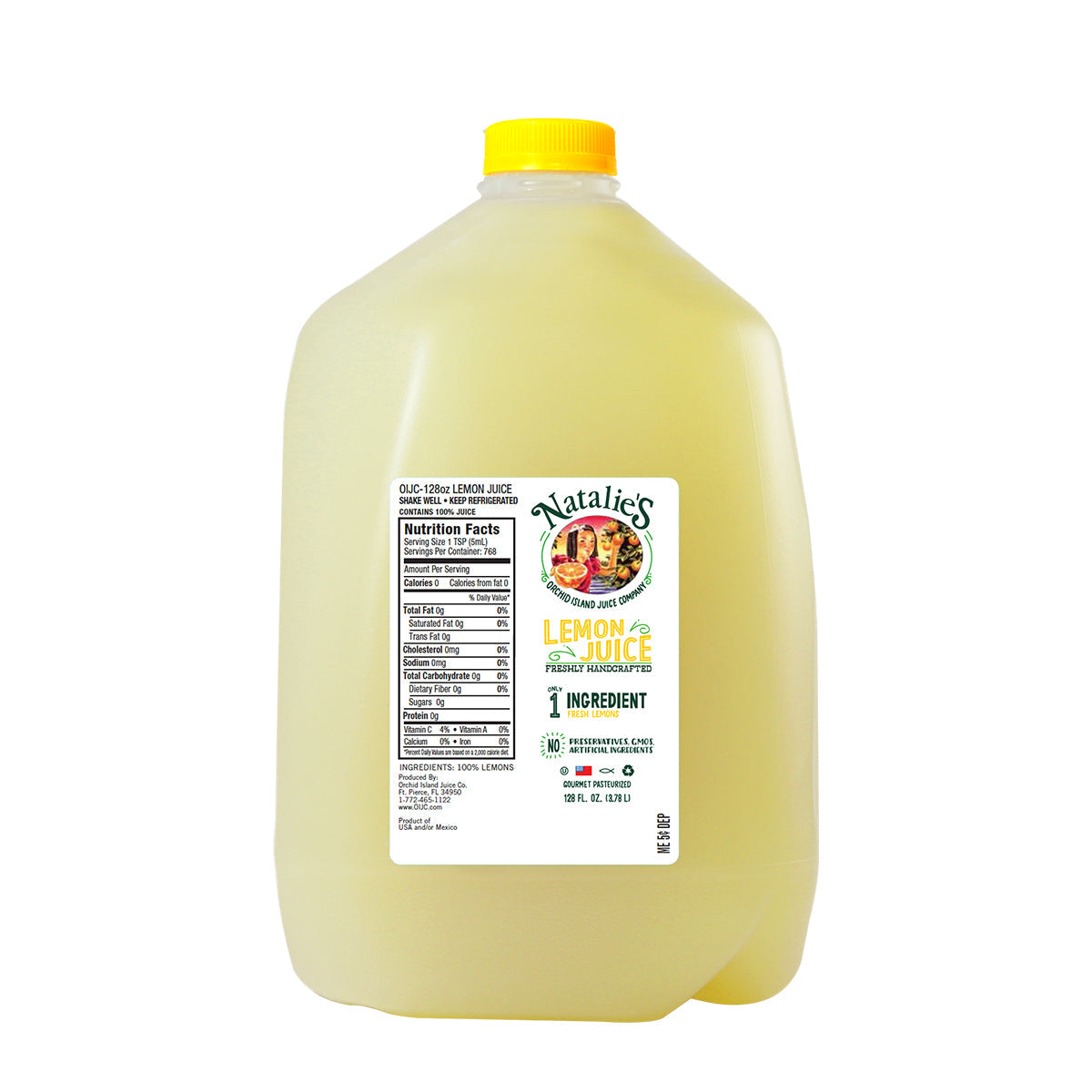 Wholesale Natalie'S Orchid Island Lemon Juice 1 GAL- Bulk