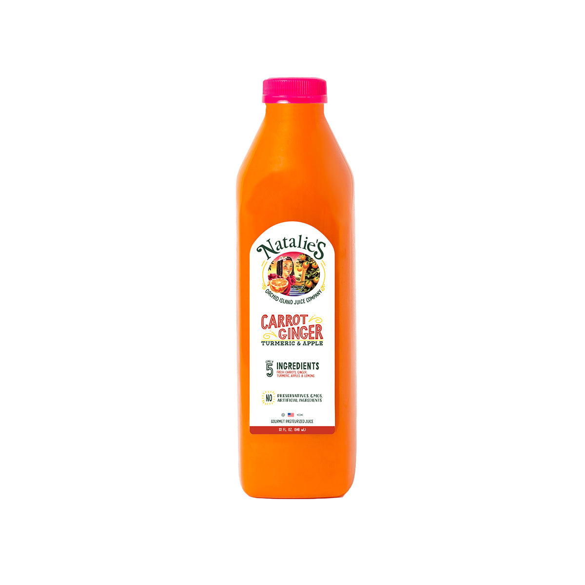 Wholesale Natalie'S Orchid Island Carrot & Ginger Juice 32 OZ-6ct Case Bulk