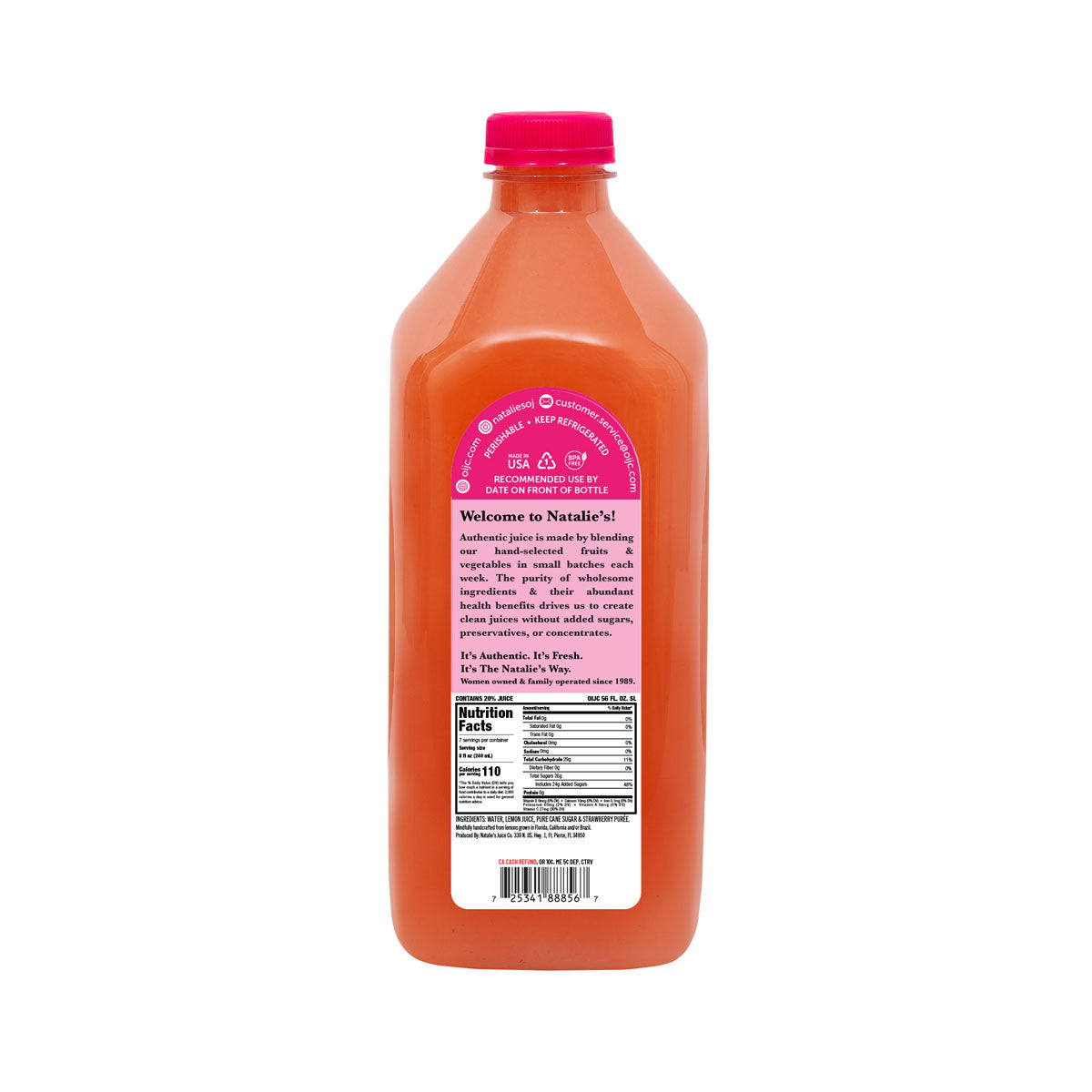 Wholesale Natalie'S Orchid Island Strawberry Lemonade 56oz 6ct- Bulk