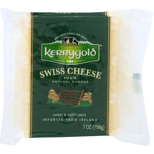 Kerrygold Swiss Cheese Wedge 7oz 12ct