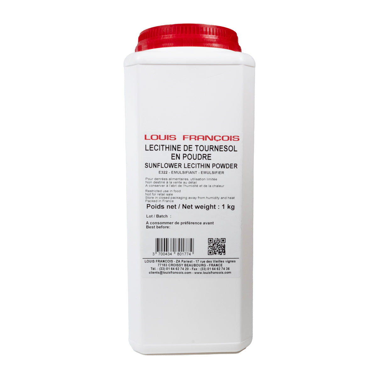 Wholesale Louis Francois Sunflower Lecithin Powder 1 KG- Bulk