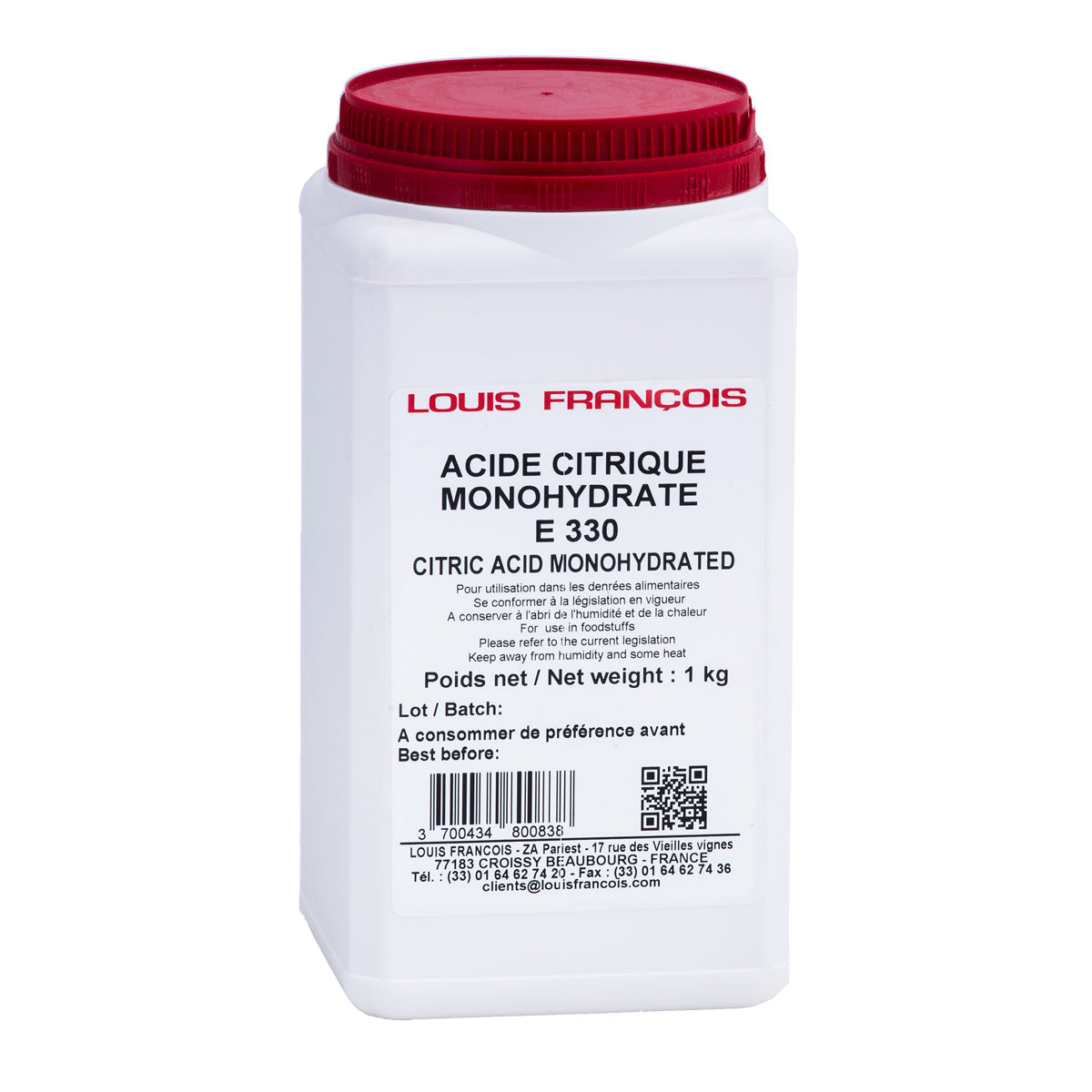 Wholesale Louis Francois Citric Acid 1 KG- Bulk