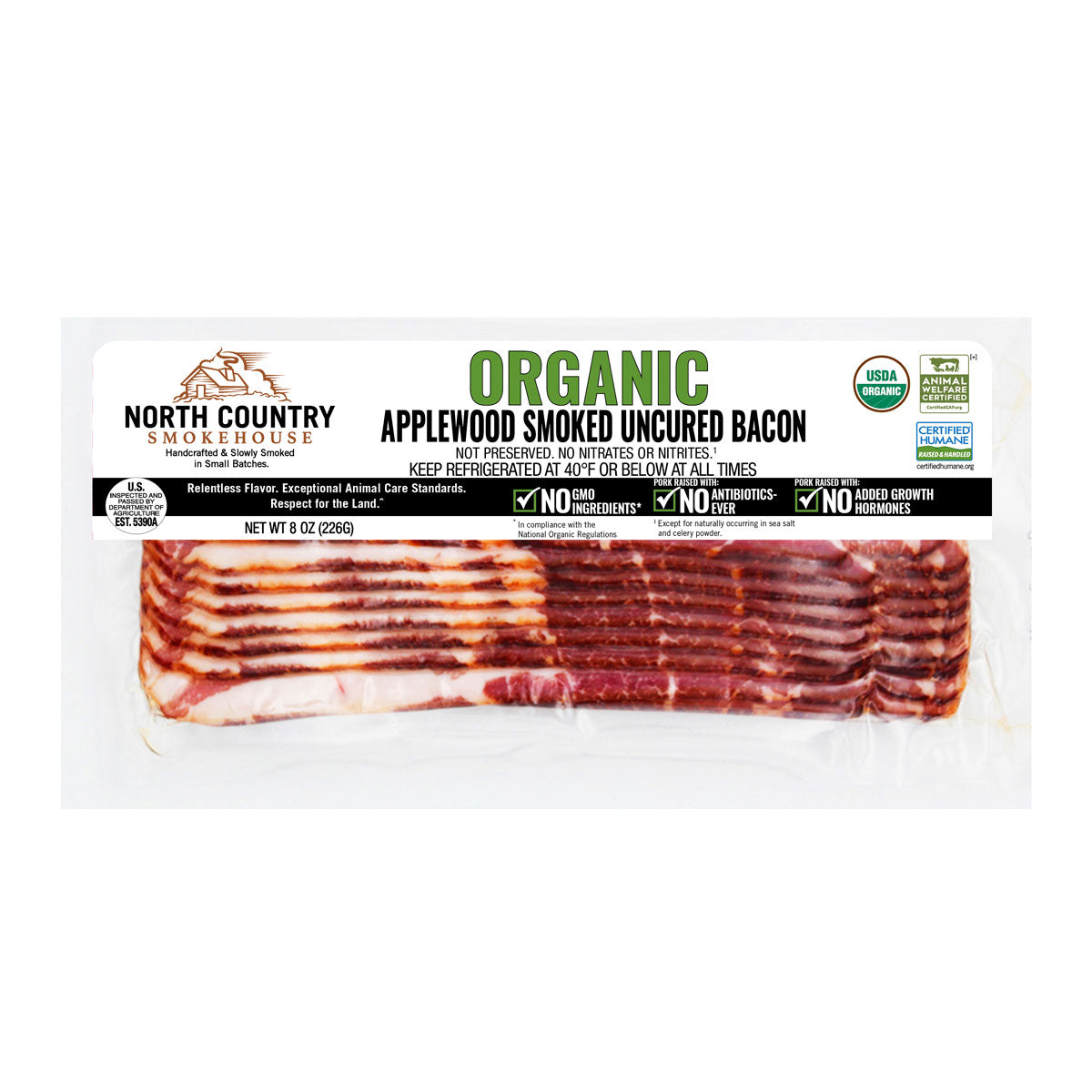 North Country Smokehouse Organic Smoked Sliced Bacon 8 OZ