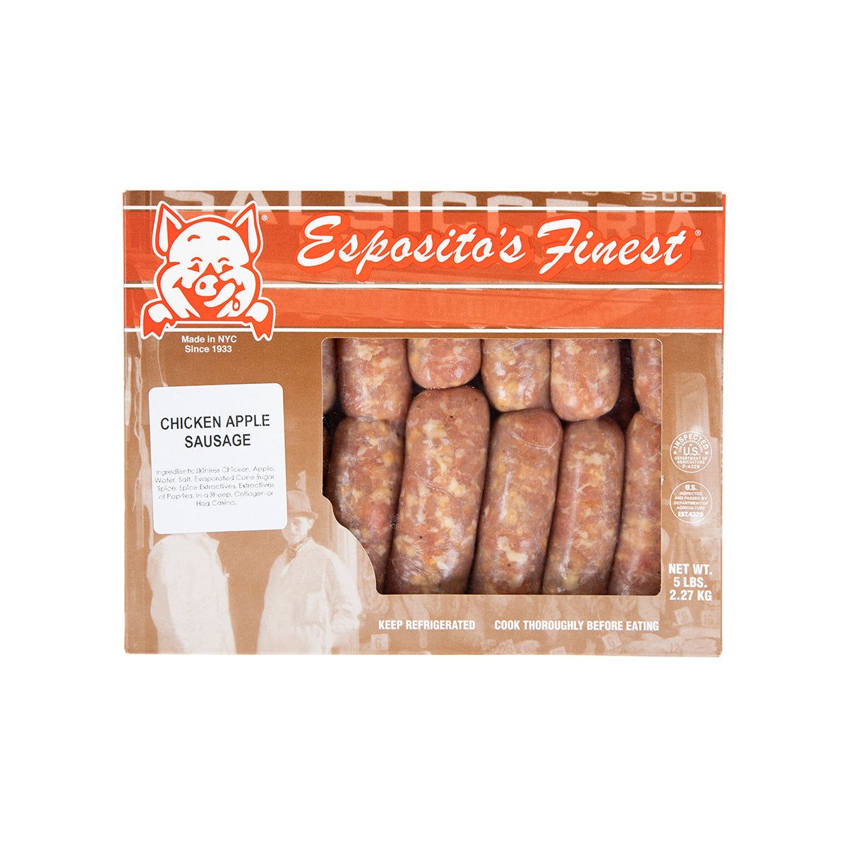 Wholesale Esposito Sausage Frozen Chicken Apple Sausages 2 OZ- Bulk