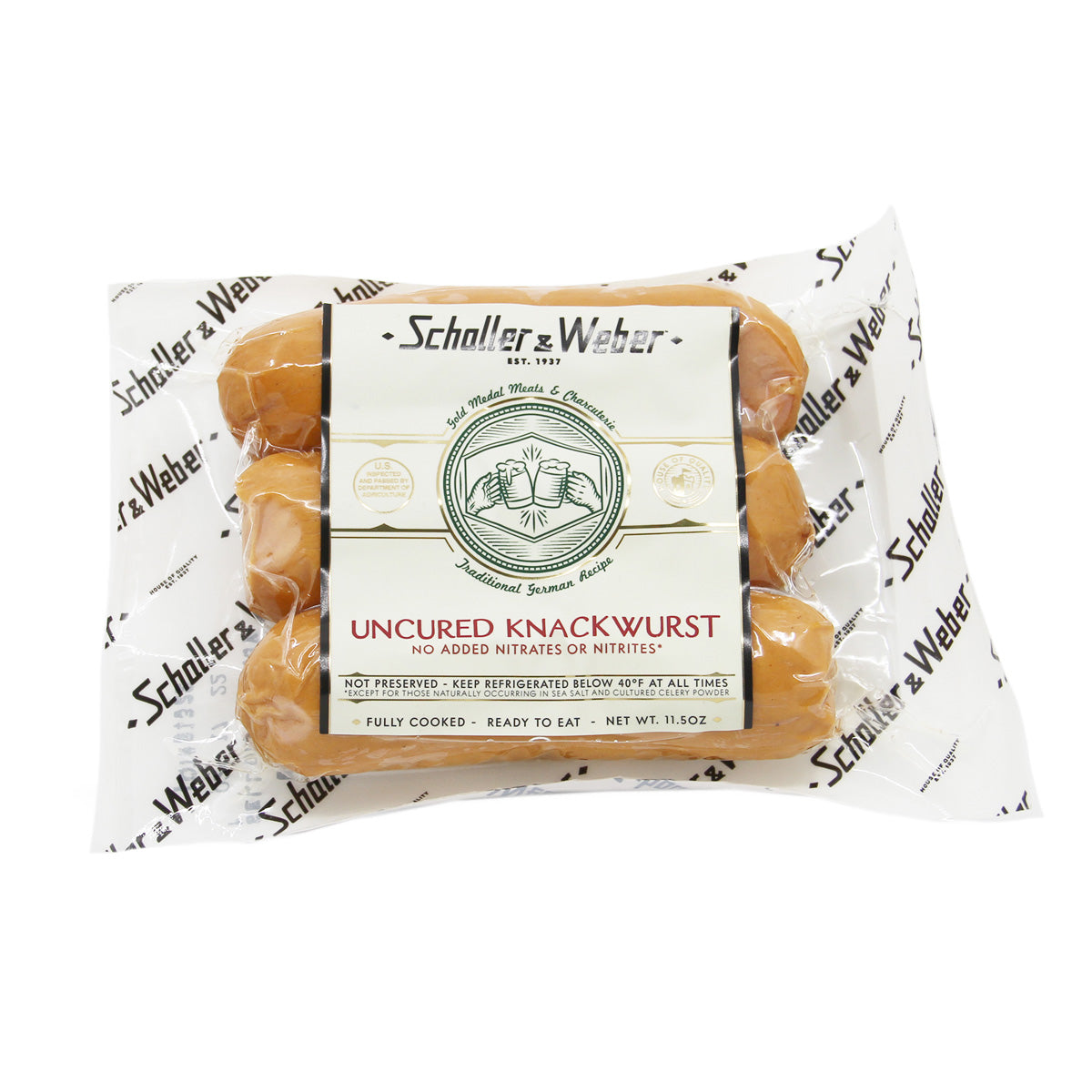 Wholesale Schaller & Weber Cooked Knackwurst Sausage 4 OZ 10 OZ- Bulk