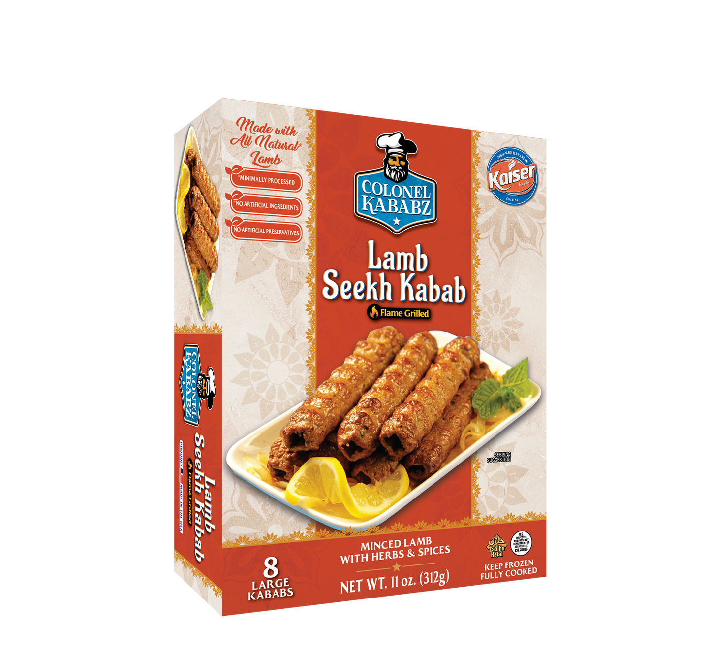 Colonel Kababz Lamb Seekh kabab 312g