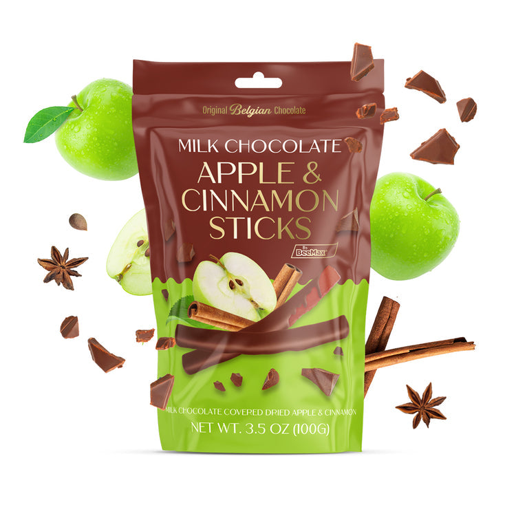 Wholesale BeeMax Milk Chocolate Apple & Cinnamon Sticks – 3.5 Oz- Bulk