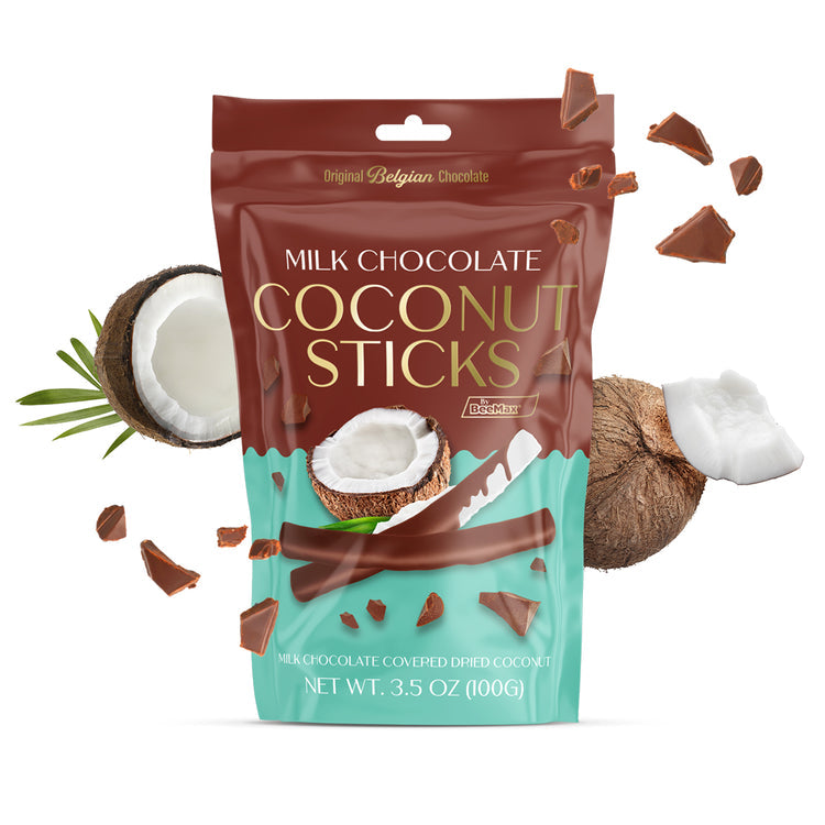 Wholesale BeeMax Milk Chocolate Coconut Sticks – 3.5 Oz- Bulk