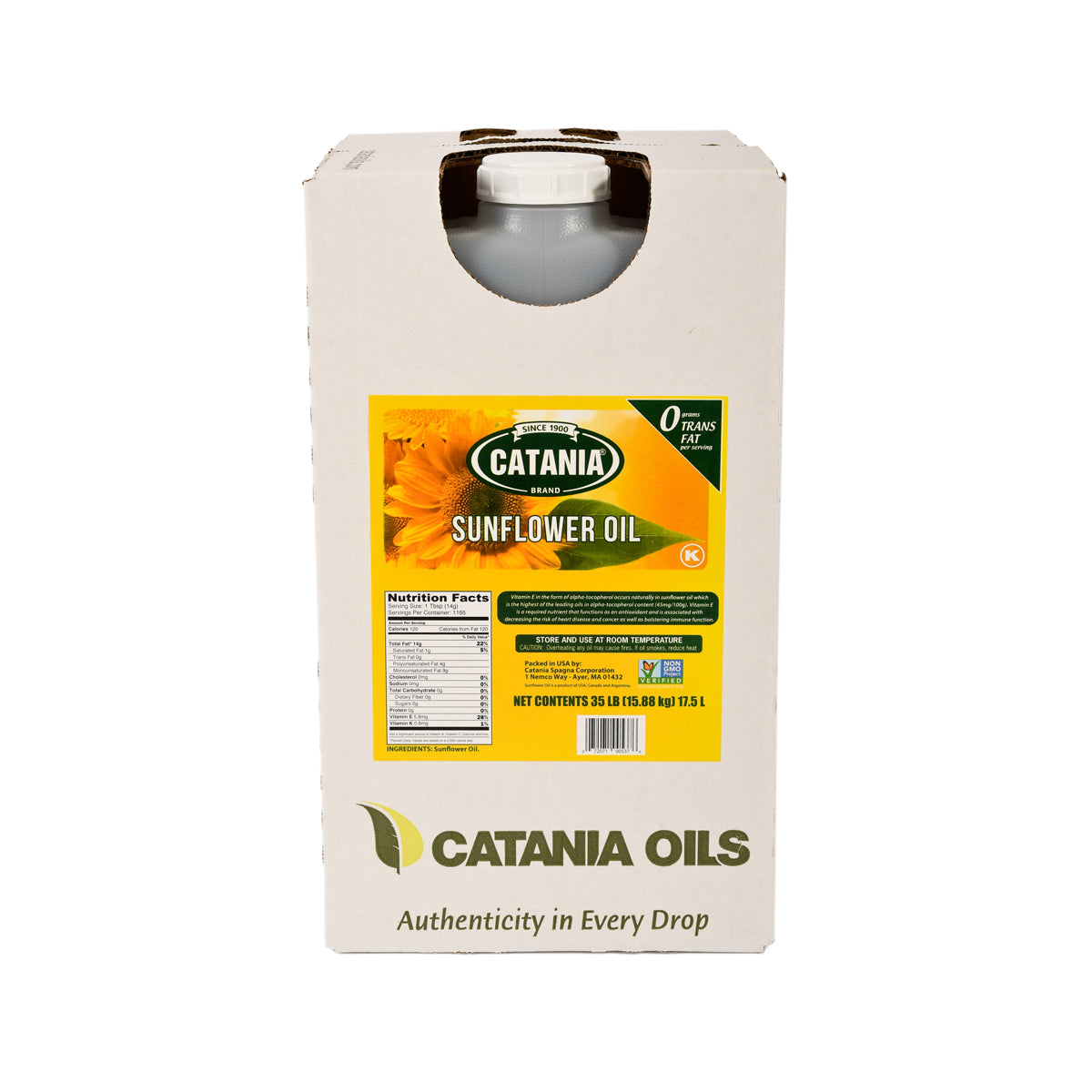 Wholesale Catania Sunflower Oil 35 lb Bottle-35 LB Bulk