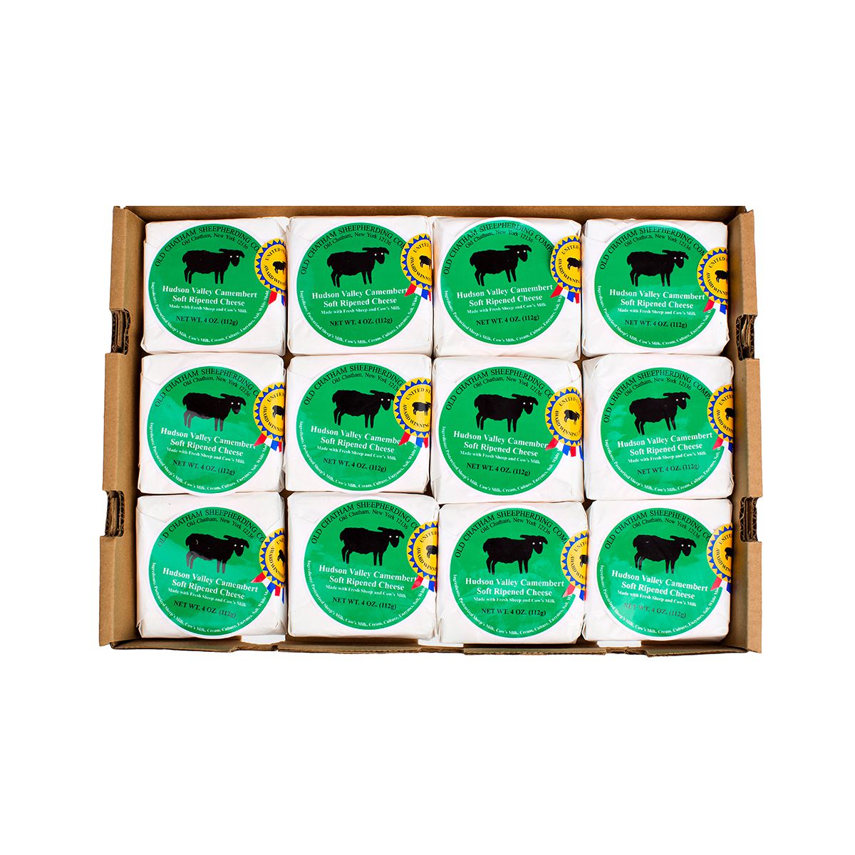 Wholesale Old Chatham Camembert Cheese Squares 4.5 Oz- Bulk