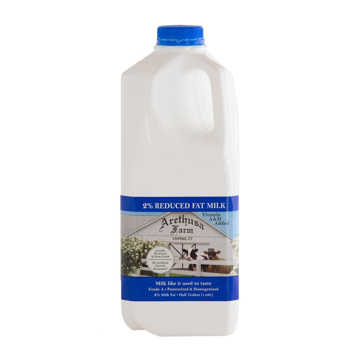 Wholesale Arethusa Farm Dairy 2% Milk 1/2 GAL Bottle- Bulk