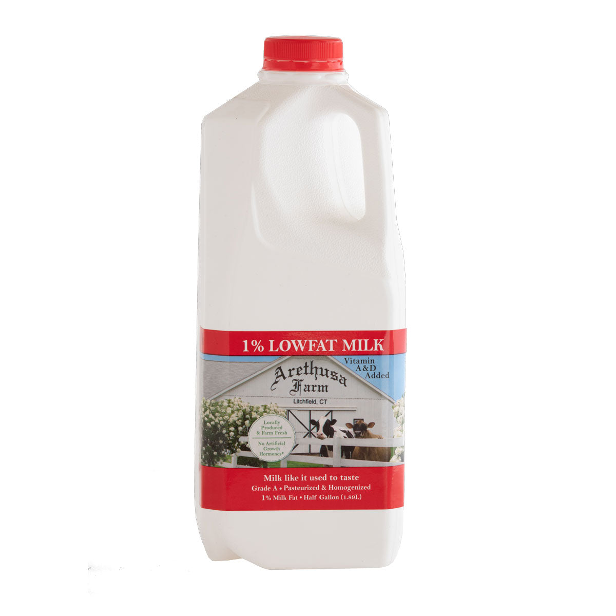 Wholesale Arethusa Farm Dairy 1% Milk 64 Oz Bottle- Bulk