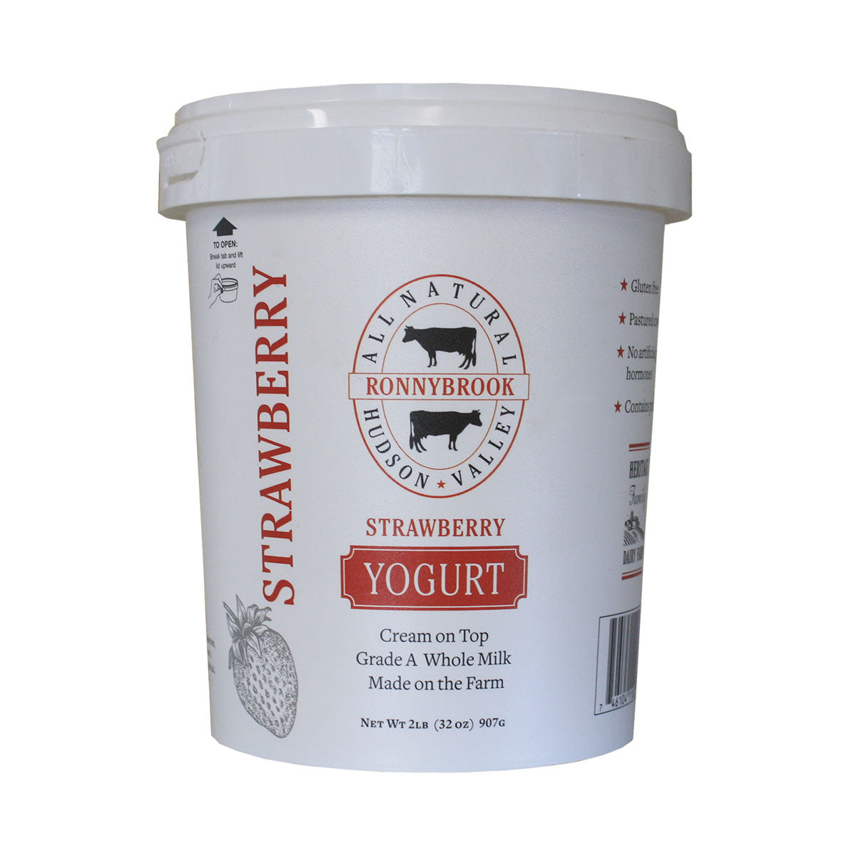 Wholesale Ronnybrook Dairy Strawberry Yogurt 32 Oz Tub- Bulk